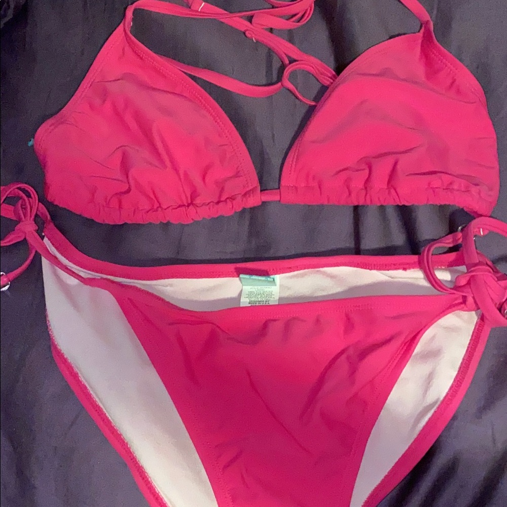 Hot pink bikini